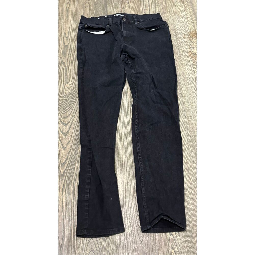 Sonoma Mens The Everyday Jeans Mid Rise Straight Athletic Denim Black Size 32x34